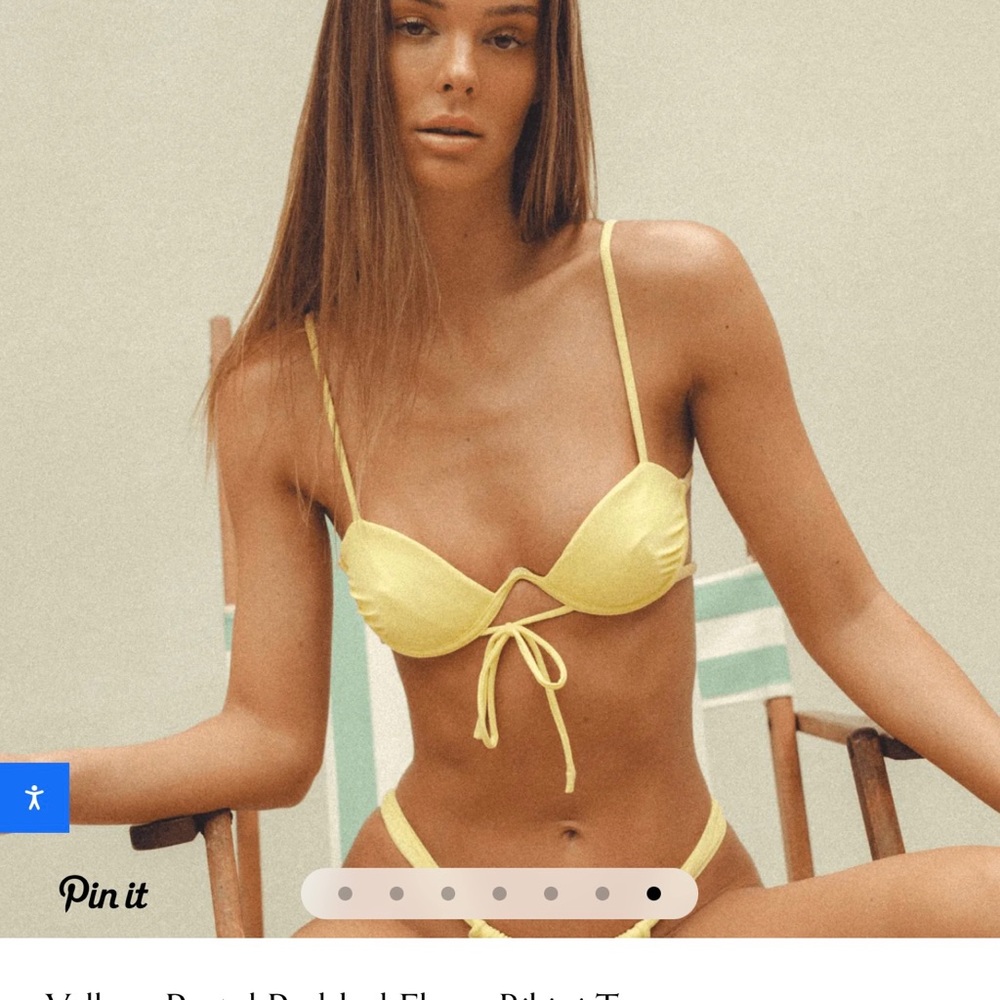 NEW Yellow Pastel Elany Bikini Top & Sandra Bottom